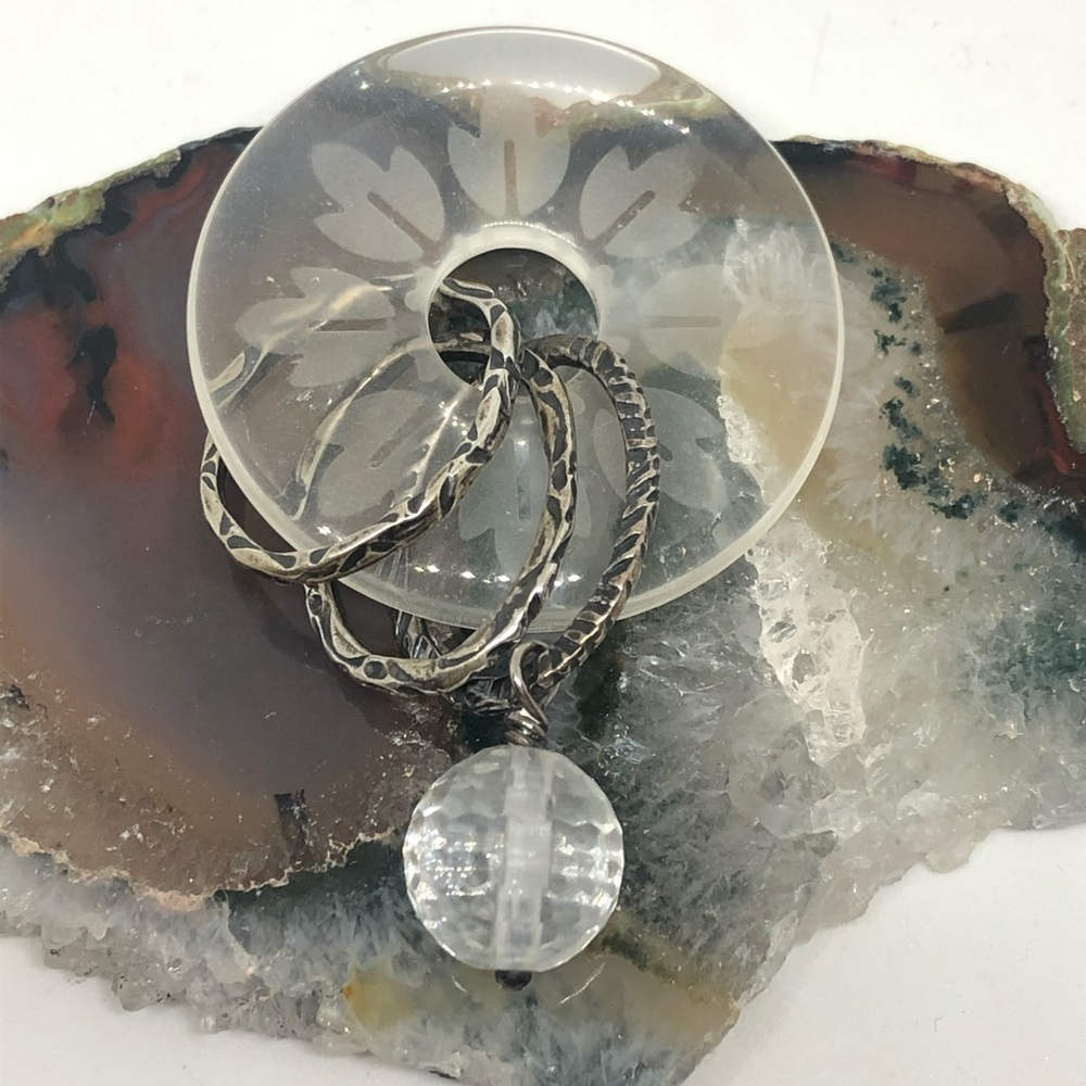 Silpada S1954 Etched Glass Pendant